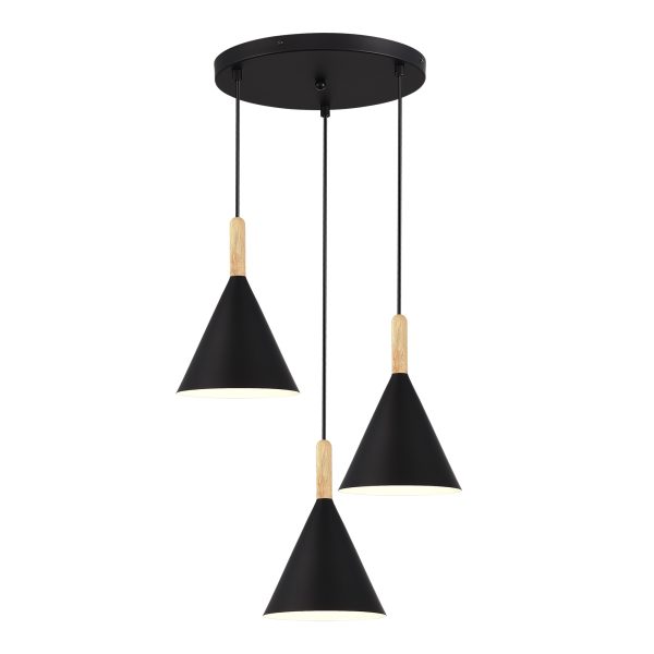 SLE1255-423-03 Светильник подвесной Черный/Черный E27 3*40W ARKET — изображение 2