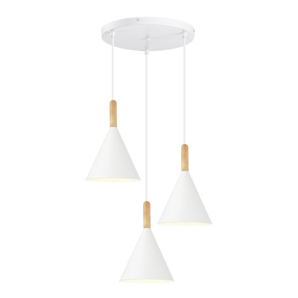 SLE1255-513-03 Светильник подвесной Белый/Белый E27 3*40W ARKET — изображение 2