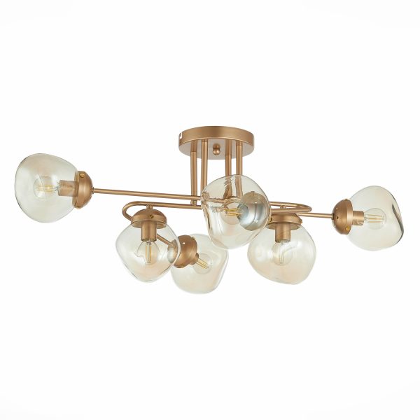 SLE155702-06 Светильник потолочный Золотистый/Янтарный E14 6*40W MORE — изображение 2