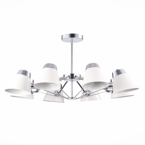 SLE155802-08 Светильник потолочный Хром/Белый E14 8*40W VARIO — изображение 2