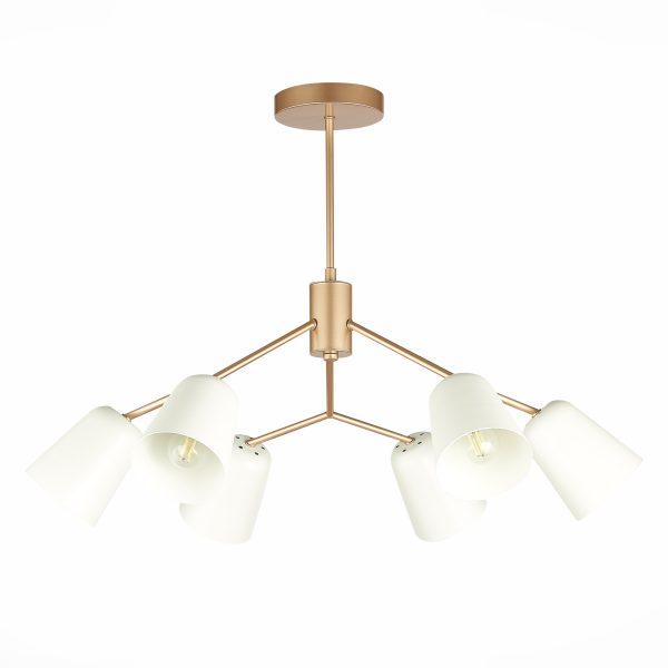 SLE155902-06 Светильник потолочный Золотистый/Белый E14 6*40W MARIO — изображение 2