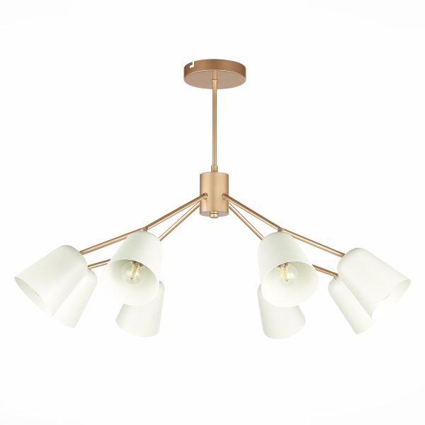 SLE155902-08 Светильник потолочный Золотистый/Белый E14 8*40W MARIO — изображение 2