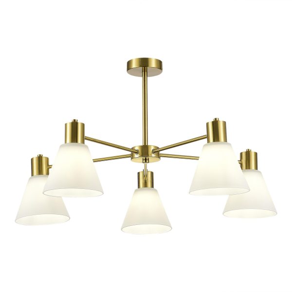 SLE1561-302-05 Светильник потолочный Латунь/Белый E27 5*60W ARKI — изображение 2