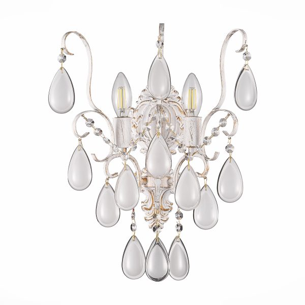 SLE160301-02 Светильник настенный Золотистый/Белый матовый E14 2*60W MAGONZA — изображение 2