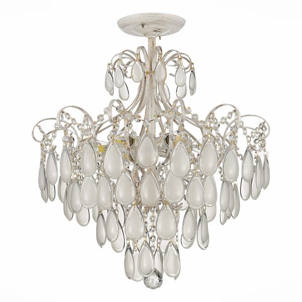 SLE160302-06_02W SLE160302-06 Светильник потолочный Золотистый/Белый матовый E14 6*60W MAGONZA — изображение 2