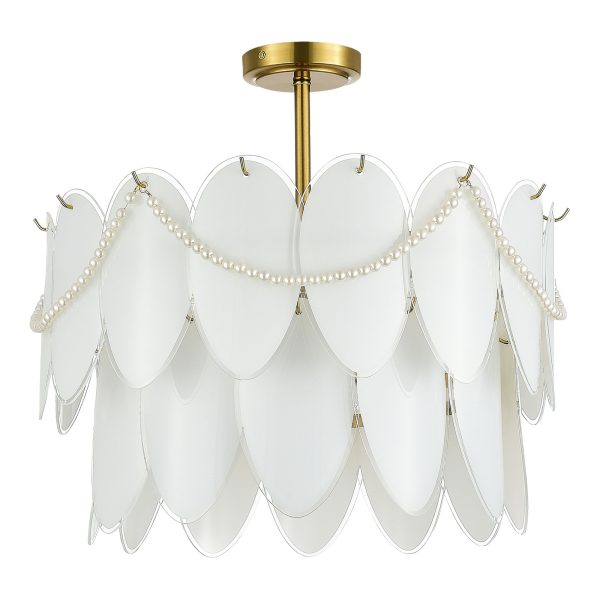 SLE1651-203-09_02W SLE1651-203-09 Светильник подвесной Золотистый/Молочно-Белый E14 9*40W ROOMI — изображение 2