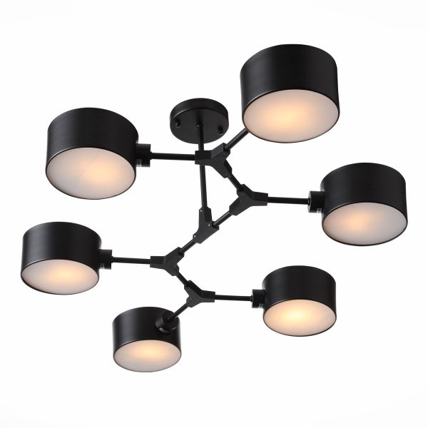 SLE183402-06_02W SLE183402-06 Светильник потолочный Черный/Черный E14 6*60W GIMENTO — изображение 2