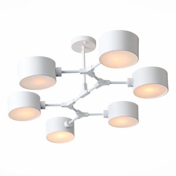 SLE183502-06 Светильник потолочный Белый/Белый E14 6*60W GIMENTO — изображение 2