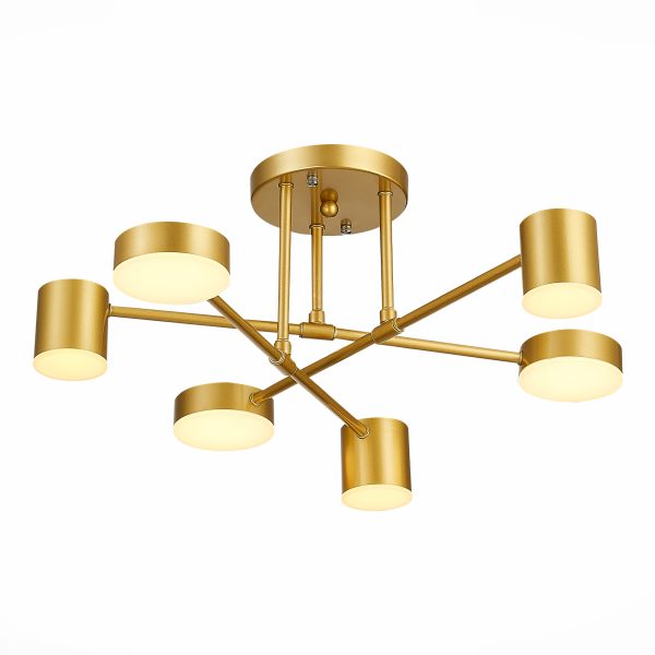 SLE201022-06_02W SLE201022-06 Светильник потолочный Золотистый/Золотистый LED 6*7W 4000K NOBEL — изображение 2