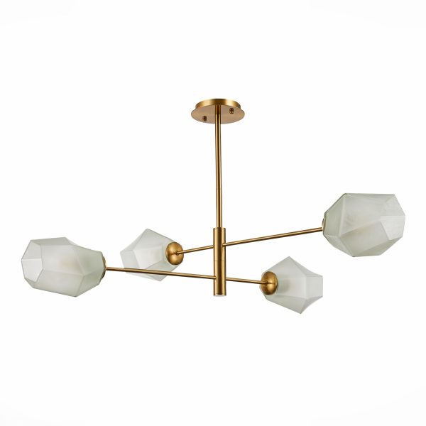 SLE205202-04 Светильник потолочный Латунь/Белый E27 4*60W TERRAMO — изображение 2