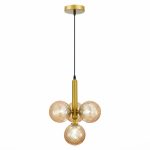 SLE220323-04 Светильник подвесной Золото/Янтарный G9 4*5W 4000K SALERNO