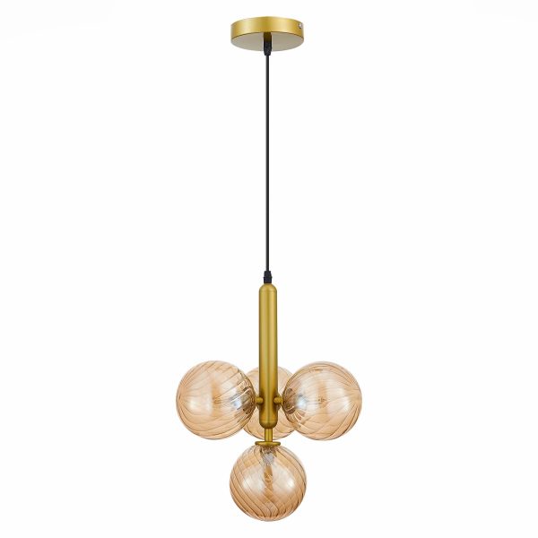 SLE220323-04 Светильник подвесной Золото/Янтарный G9 4*5W 4000K SALERNO — изображение 2