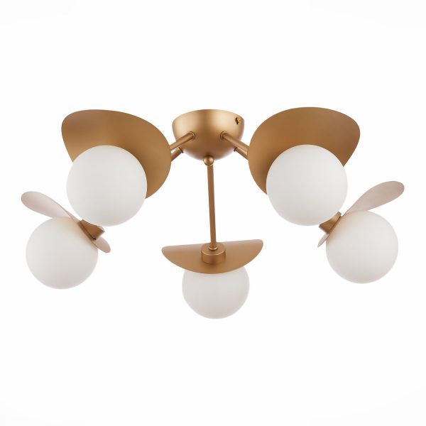 SLE220502-05 Светильник потолочный Золотистый/Белый G9 5*5W BOLZANO — изображение 2