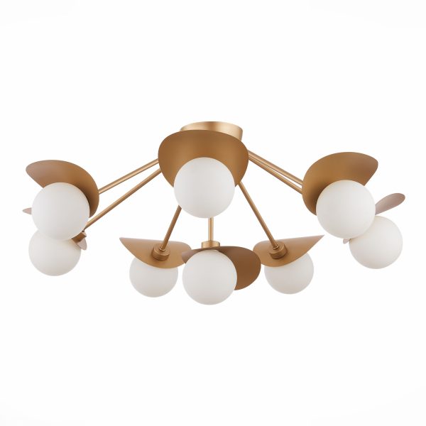 SLE220502-08 Светильник потолочный Золотистый/Белый G9 8*5W BOLZANO — изображение 2