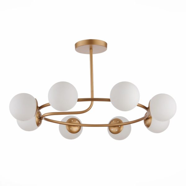 SLE220602-08 Светильник потолочный Золотистый/Белый E14 8*40W CALABRIA — изображение 2