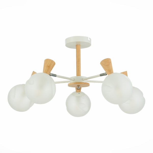 Светлое дерево/Белый E14 5*40W CATANIA