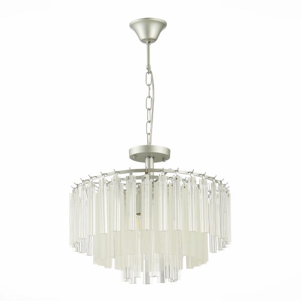 SLE260113-05 Светильник подвесной Серебро/Прозрачный E14 5*40W REGGIO — изображение 2