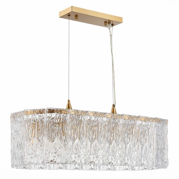 SLE283203-10 Светильник подвесной Золотистый/Прозрачный E27 10*40W RIDA — изображение 2