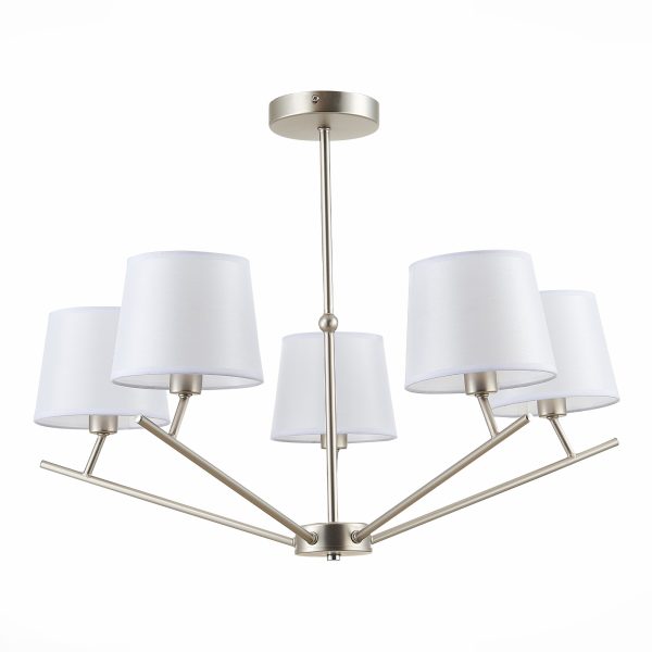 SLE300102-05 Светильник потолочный Никель/Белый E14 5*40W DENICE — изображение 2