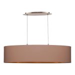 SLE300553-03 Светильник подвесной Никель/Темно-бежевый