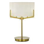 SLE3010-304-02 Светильник настольный Латунь/Белый E27 2*60W LINTON — изображение 2