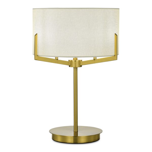 SLE3010-304-02 Светильник настольный Латунь/Белый E27 2*60W LINTON — изображение 2