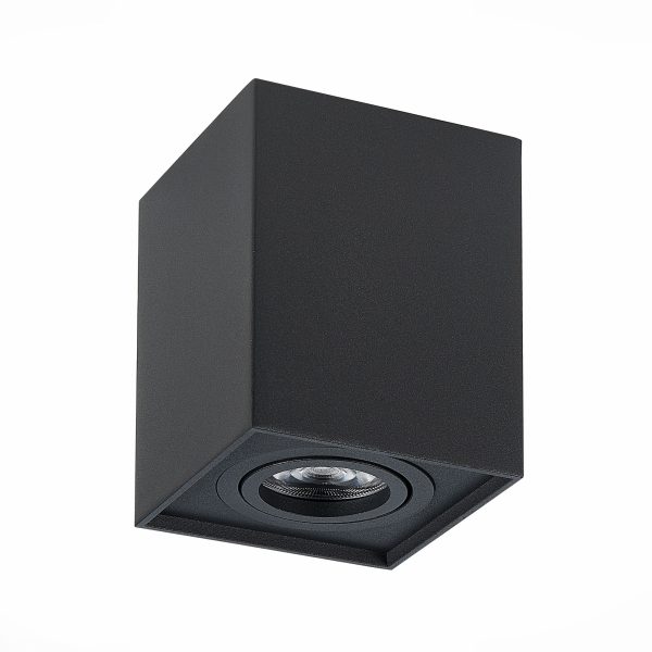 ST109.407.01 Светильник потолочный Черный GU10 1*50W  L100xW100xH123 220V Без ламп Накладные светильники — изображение 2