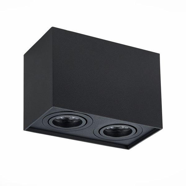 ST109.407.02 Светильник потолочный Черный GU10 2*50W  L181xW100xH123 220V Без ламп Накладные светильники — изображение 2