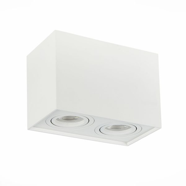ST109.507.02_02W ST109.507.02 Светильник потолочный Белый GU10 2*50W  L181xW100xH123 220V Без ламп Накладные светильники — изображение 2