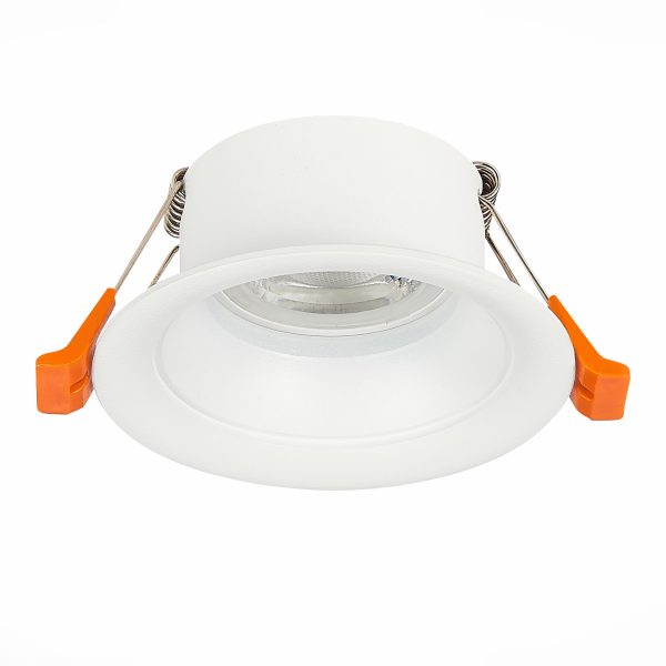 ST200.508.01 Св-к встр. Белый GU10 1*50W  D89xH40 220V Без ламп Встраиваемые светильники — изображение 2