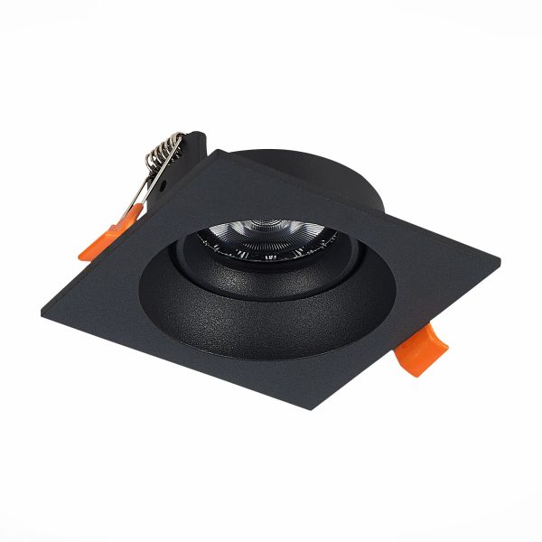 ST208.418.01 Св-к встр. Черный GU10 1*50W  L94xW94xH40 220V Без ламп Встраиваемые светильники — изображение 2