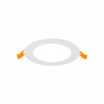 ST209.538.06 Св-к встр. Белый LED 1*6W 3000K 330Lm Ra80 110° IP20 D120xH8 90-265V Встраиваемые светильники