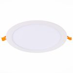 ST209.538.18 Св-к встр. Белый LED 1*18W 3000K 1 296Lm Ra80 110° IP20 D225xH8 90-265V Встраиваемые светильники — изображение 2