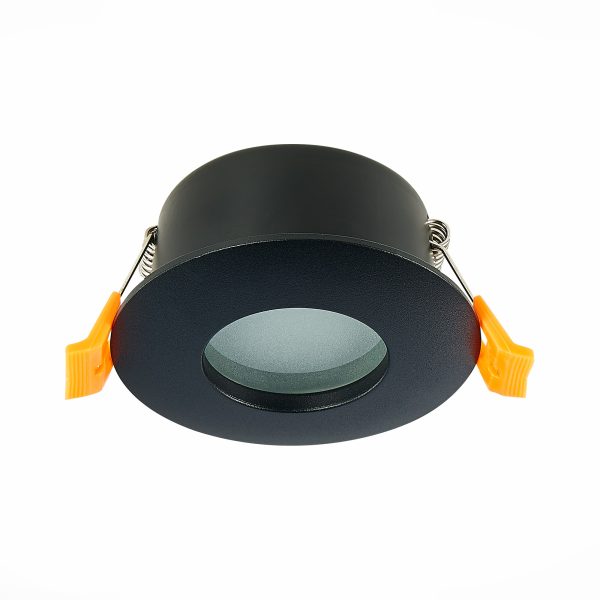 ST213.408.01 Св-к встр. Черный GU10 1*50W  IP44 D84xH50 220V Без ламп Встраиваемые светильники — изображение 2