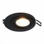 ST216.408.01 Св-к встр. Черный GU10 1*7W IP20 D100xH23 220V Без ламп Встраиваемые светильники — изображение 2