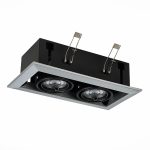 ST250.148.02 Св-к встр. Черный GU10 2*50W L245xW126xH70 220V Без ламп Встраиваемые светильники — изображение 2