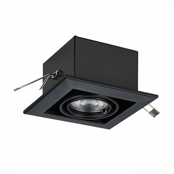 ST250.448.01 Св-к встр. Черный GU10 1*50W  L126xW126xH70 220V Без ламп Встраиваемые светильники — изображение 2