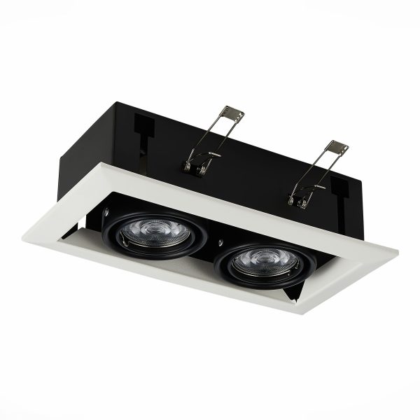 ST250.548.02 Св-к встр. Черный GU10 2*50W  L245xW126xH70 220V Без ламп Встраиваемые светильники — изображение 2