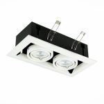 Белый GU10 2*50W IP20 L245xW126xH70 220V Без ламп Встраиваемые светильники
