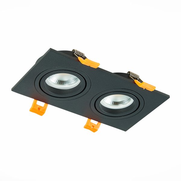 ST251.408.02 Св-к встр. Черный GU10 2*50W  IP20 L170xW92xH27 220V Без ламп Встраиваемые светильники — изображение 2