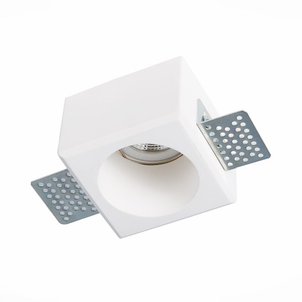 ST252.508.01 Св-к встр. из гипса Белый GU10 1*50W  IP20 L80xW80xH52 180-240V Без ламп Встраиваемые светильники — изображение 2