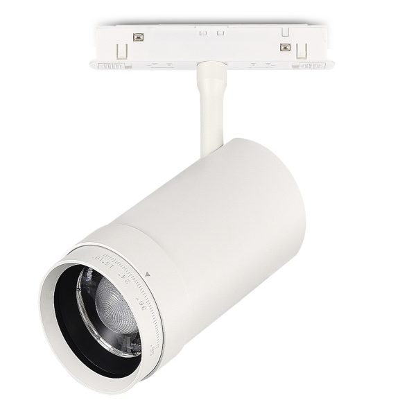 ST357.536.20 Магнитный трековый светильник ZOOM Белый LED 1*20W 3000K Lm Ra90 10-55° IP20 D60xH170 4 SKYLINE 48 — изображение 2