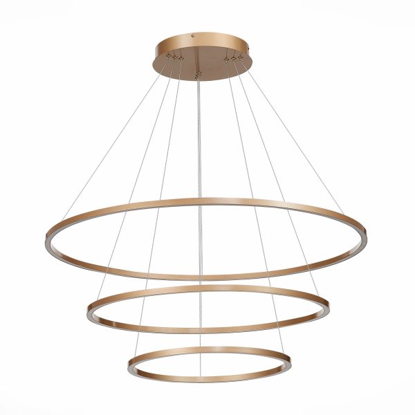 ST605.203.114 Cветильник подвесной SMART ST-Luce Золотистый/Белый LED 1*114W 2800-6500K Подвесные светильники — изображение 2