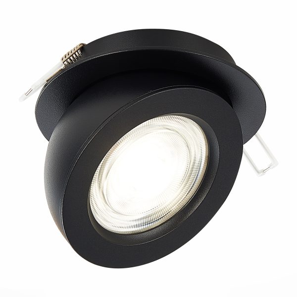 ST654.438.10 Св-к встр. Черный LED 1*10W 3000K 850Lm Ra>90 38° IP20 D109xH60 180-240V Встраиваемые светильники — изображение 2