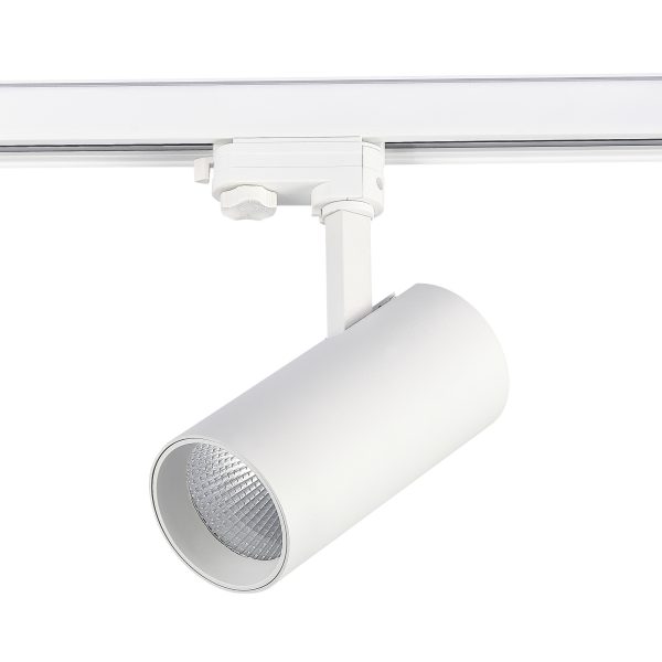 ST661.536.30_02W ST661.536.30 Св-к трек. Белый LED 1*30W 3000K 2 400Lm Ra>90 38° IP20 L170xW80xH245 165-265V Трехфазная трековая система
