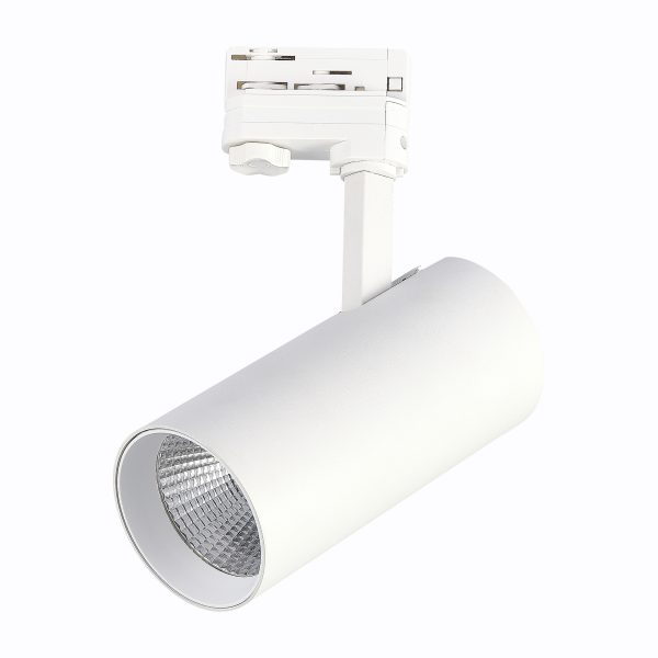 ST661.536.40_03W ST661.536.40 Св-к трек. Белый LED 1*40W 3000K 3 200Lm Ra>90 38° IP20 L190xW85xH265 165-265V Трехфазная трековая система — изображение 2