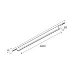 ST665.446.16 Магнитный трековый светильник Черный LED 1*16W 4000K 720Lm Ra>80 36° IP20 L600xW10xH18 SUPER5 — изображение 2