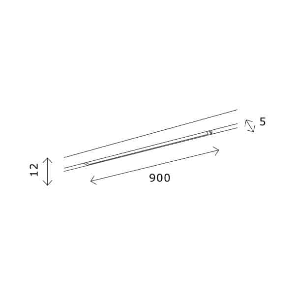 ST667.436.15 Магнитный трековый светильник Черный LED 1*15W 3000K 1 060Lm Ra>80 100 IP20 L900xW5xH12 SUPER5 — изображение 2
