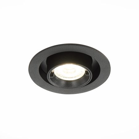 ST702.348.12 Св-к встр. Черный LED 1*12W 4000K 900Lm Ra80 24° IP20 D90xH92 180-240V Встраиваемые светильники