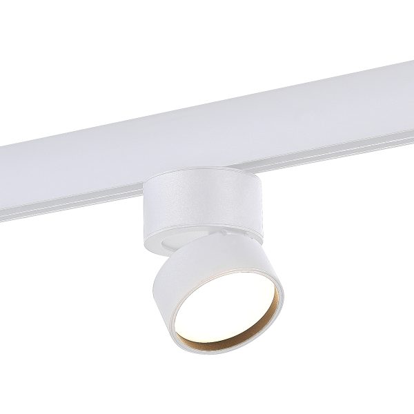 ST809.536.09_01W ST809.536.09 Магнитный трековый светильник Белый LED 1*9W 3000K 550Lm Ra>90 120° IP20 D85xH126 48V SKYLINE 48